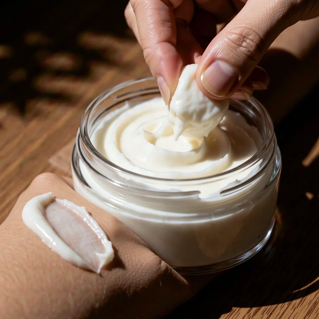 Application of our intensive moisturizing cream
